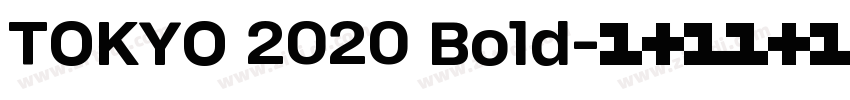 TOKYO 2020 Bold字体转换